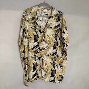 Modern Essentials Hawaiian Petite Blouse Women's  Floral Button‎ 24W Plus Size